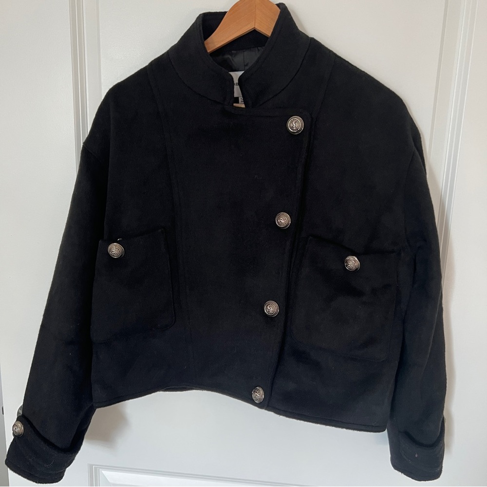 jackets for women winter short balck coat mandarin collar